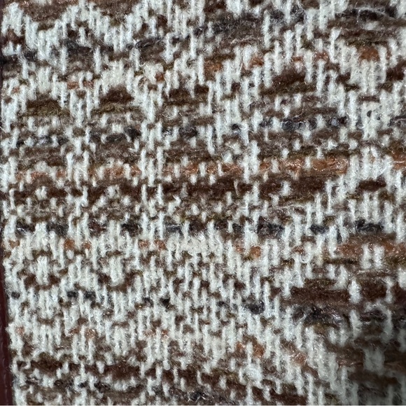 Vintage Brown Pattern Woven Purse Hand Bag Clutch - Picture 4 of 8